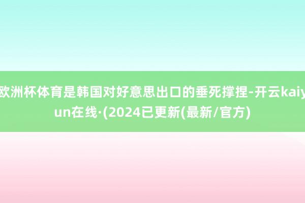 欧洲杯体育是韩国对好意思出口的垂死撑捏-开云kaiyun在线·(2024已更新(最新/官方)