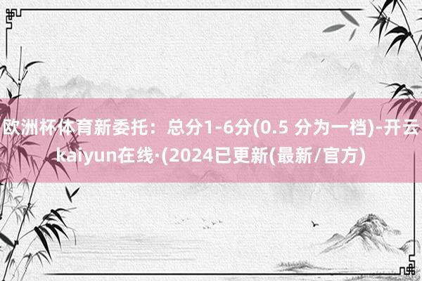 欧洲杯体育新委托：总分1-6分(0.5 分为一档)-开云kaiyun在线·(2024已更新(最新/官方)